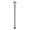 Z-Lite Talbot 3 Light Outdoor Post Mounted Fixture, Black & Clear Beveled 579PHXLS-536P-BK